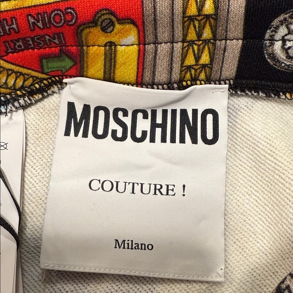 Moschino Black and Gold Graphic Mini Skirt - Picture 3 of 5